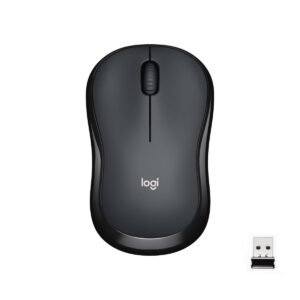 Logitech M220 SILENT Wireless Mouse, 2.4 GHz with USB Receiver, 1000 DPI Optical Tracking, 18-Month Battery, Ambidextrous, Compatible with PC, Mac, Laptop