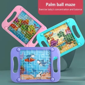 Double Balance Ball Maze Puzzle Handheld Board Game for Kids - Children 3D Educational Brain Toy